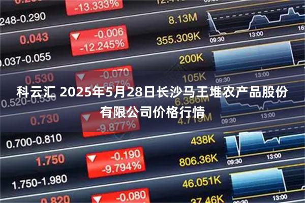 科云汇 2025年5月28日长沙马王堆农产品股份有限公司价格行情